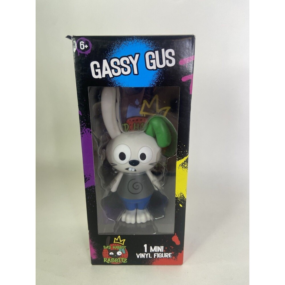 Bad Habbit Rabbitz Gassy Gus 5in Mini Vinyl Figure Rabbit Collectible Series 1